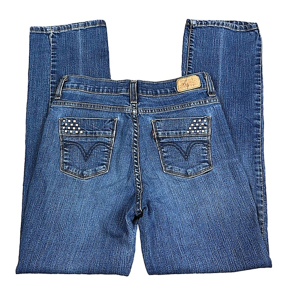 LEVI’S: Perfect Slimming 512 Straight Leg Jeans with Stud Embellishment Size 6 - Picture 1 of 10